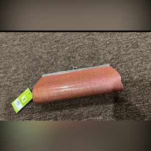 NWT! KJ scarf brand Glittery Pink Clutch evening bag gorgeous